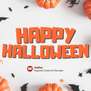 Happy Halloween with pumkins
