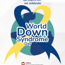 a world with world down syndrome day on it
